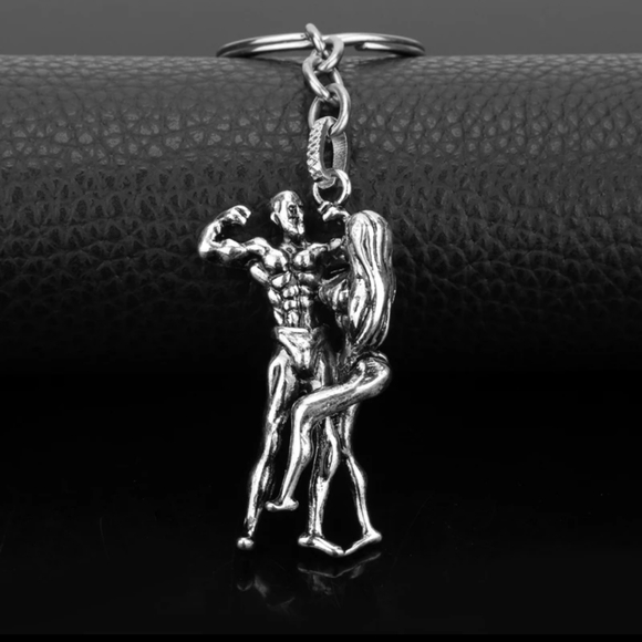 NWT Couple Male female fitness keychain - Picture 2 of 7